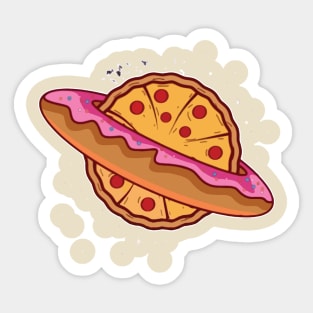 pizza and donuts fast food Sticker